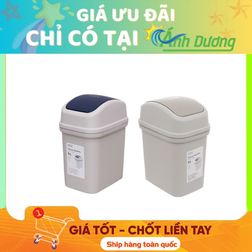 Thùng Rác Nắp Lật Hiro Inochi 5L Thông Minh Tiêu Chuẩn Nhật (Kèm ruột)